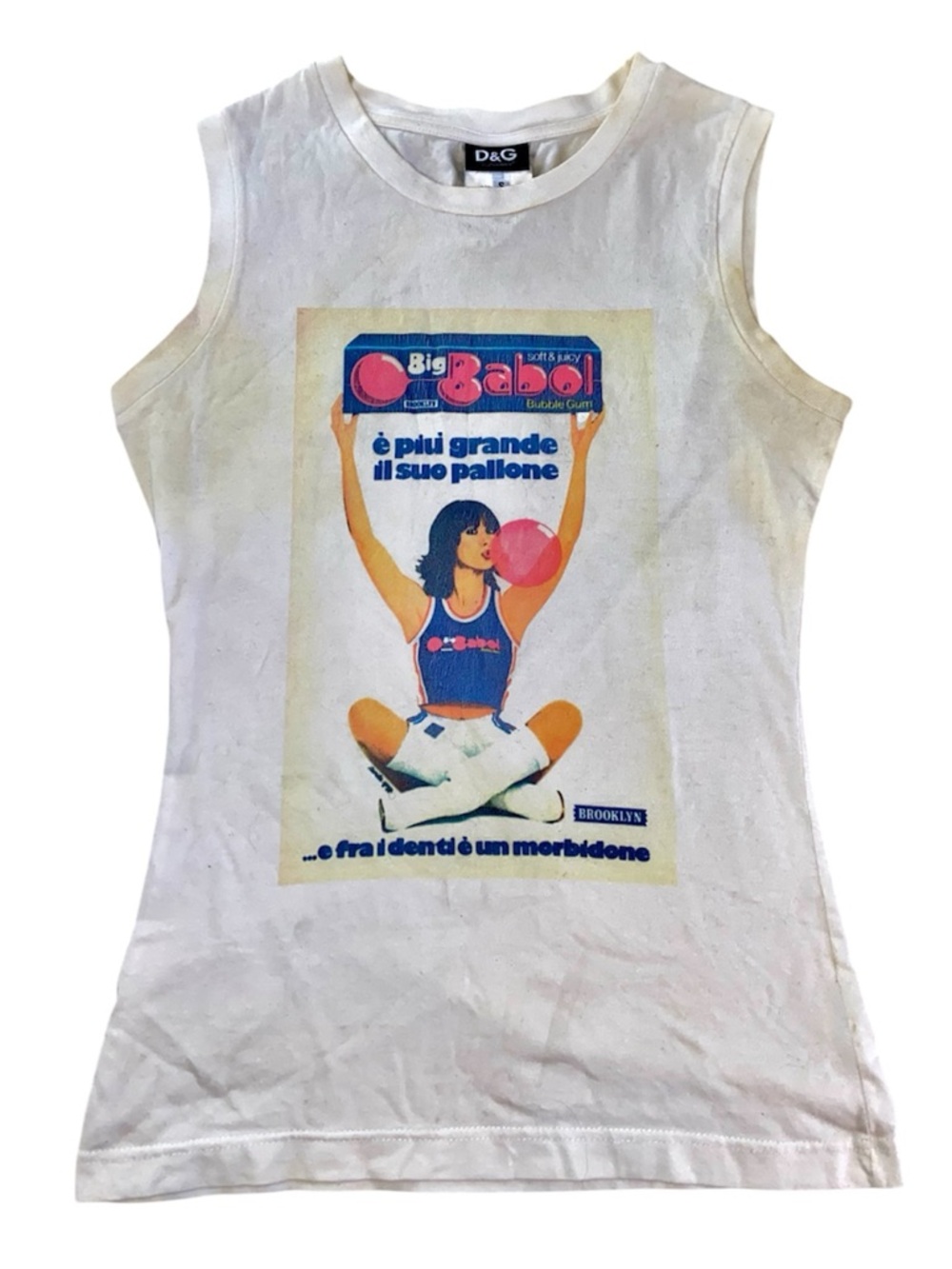 Dolce & Gabbana Bubblegum Girl White Graphic Short Sleeve Tee